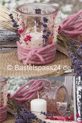 DIY Tischdekoration mit Glas & Trockenblumen Flor