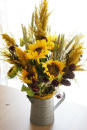 Sonnenblumen künstlich, Sonnenblumenstrauß 7 Blüten L 36 cm, Deko Sommer und Herbst