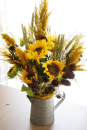 Sonnenblumen künstlich, Sonnenblumenstrauß 7 Blüten L 36 cm, Deko Sommer und Herbst