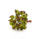 Beeren k&uuml;nstlich Berenpick a 24 Beeren, zum Basteln und Dekorieren, gr&uuml;n - braun