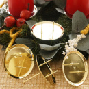 Kerzenhalter Adventskranz gold 2 Dornen, D 6 cm 4 Stück silber, Adventskranzkerzenhalter für Advent