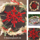 Deko-Ring Weihnachten, Metallring mitTrockenblumen und Wickelstern
