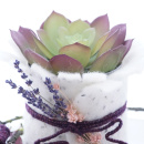 DIY Herbsteller mit Wollband, Lavendel, Zweigen, moderne Herbstdeko