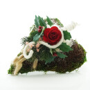 Pflanzherz aus Rebe, Gras und Moos zum Pflanzen und Gestecke, Gr 34cm