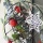 Deko Metallring mit Trockenblumen rot grün, Türschmuck, Fensterdeko Weihnachten