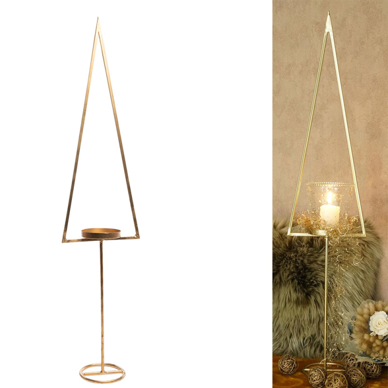 Fensterdeko großer Metall Tannenbaum H 90 cm in gold
