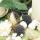 Brombeeren, Beeren künstlich schwarz 6 Stück, D 2 cm mit Draht