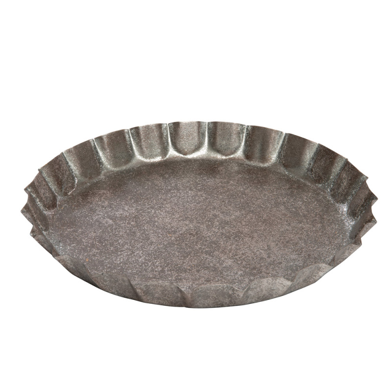Deko Teller, Schale aus Metall mit Kronenrand, D 35 cm VE 1 Stk, Dekot