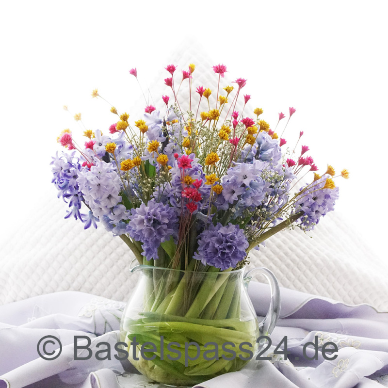 Frühlingsstrauß mit Trockenblumen & Frischblumen