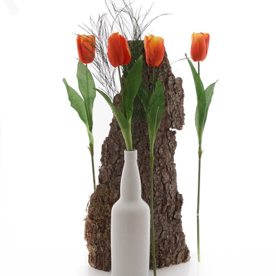 Tulpen Seidenblume VE 1 Stk, gelb orange, Frühlingsdeko