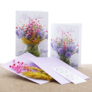 Grußkarten mit Trockenblumen VE 2 Stk, Alles Liebe,...