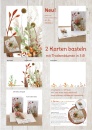 Grußkarten mit Trockenblumen VE 2 Stk, Bastelset...