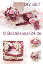 DIY Bastelset mit Trockenblumen Rosengesteck mit echter Rose stabilisiert, mit Anleitung