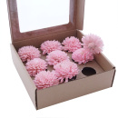 Rosen Sola Zinien rosa, VE 9 Stk, Gr 6 cm, Blumen f&uuml;r Tischdeko &amp; Trockenblumenfloristik
