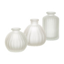 Glasvasen klein weiß Vintage, VE 12 Stück, Gr. H 8-10 cm,  sortiert