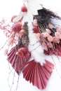 Grabschmuck mit Trockenblumen | Blumen haltbar | Trockenbloristik bordeaux, rosa, weiß, braun