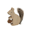 Eichhörnchen aus Holz, Deko Tiere Herbst natur Gr....