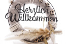 Deko-Metallring Herzlich Willkommen Türschmuck, Wandschmuck Advent Weihnachten