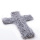 Grabschmuck Kreuz, Rebenkreuz grau - silber H 50 cm B 33 cm