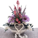 DIY Grabgesteck mit Mohnkapseln und haltbaren Blumen, Grabschmuck selbermachen