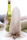 Filz mit Jutegewebe, Lehner Wolle, L 1 m x B 30 cm, Wollband mit Jute, creme weiß natur