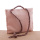 Filz mit Jutegewebe, Lehner Wolle, L 1 m x B 30 cm, Wollband mit Jute, rosa natur