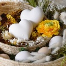 Frühlingsdeko und Osterdeko mit Trockenblumen...