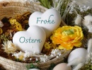 Frühlingsdeko und Osterdeko mit Trockenblumen natürlich und traditionell