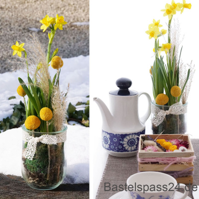 Tischdeko mit Glas | Fruehling