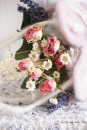 Geschenk Herz für Muttertag oder Geburtstag, Rosen getrocknet im Filzherz DIY Idee
