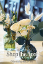 Glasvasen dekorieren DIY HochzeitsdekoTischdeko mit Trockenblumen und Rosenn