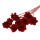 Holzrosen rot 10 Stück, Gr. 5 cm auf Holzstiel, Trockenfloristik und Grabschmuck