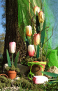 Tulpen aus Holz VE 10 Stk, feine Holztulpen zum Basteln für Frühling und Ostern