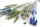 Trockenblumenstrauß mix blau,natur,grün, Set mit getrockneten Blumen 1 Bund