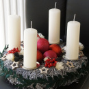 DIY Adventskranz modern rot weiß schwarz mit...