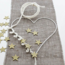 DIY Türschmuck Weihnachten Herz aus Draht modern in gold weiß selber dekorieren