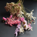 Metallring Blumenkorb mit Trockkenblumen und Schafwollfilz