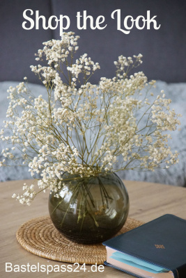 60 Stück Baby's Breath Trockenblumen - Gepresst Weiß Für DIY Basteln