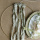 Wollstreifen Schafschurwolle ca. L 2,5 m, Organic Band olive grün, Lehner Wolle