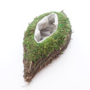 Pflanzschale aus Moos und Zweigen oval als Schiffchen mit...