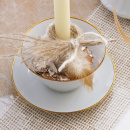 Tafelkerzen, Gebindekerzen H 25 cm D 2,2 cm getaucht creme weiß