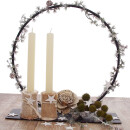 Tafelkerzen, Gebindekerzen H 25 cm D 2,2 cm getaucht creme weiß