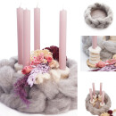 Tafelkerzen, Gebindekerzen H 25 cm D 2,2 cm getaucht rosa-altrosa