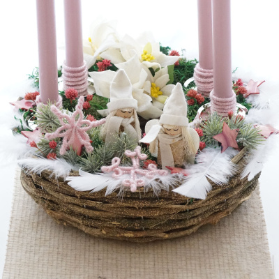 DIY Adventskranz im Vintage Look