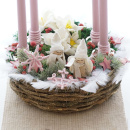 DIY Adventskranz im Weidenkranz Vintage Look mit...