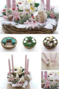 DIY Adventskranz im Weidenkranz Vintage Look mit Trockenfloristik rosa weiß
