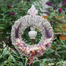 Rebenkranz flach, Loop weiß D 30 cm Kranz aus Rebe Türkranz Wandkranz