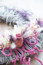 Loop Kranz flach mit Trockenblumenmix dekorieren