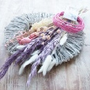 Loop Kranz flach mit Trockenblumenmix dekorieren