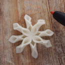 DIY Loop Weihnachten mit Wollstern und Zapfen, Türschmuck Advent